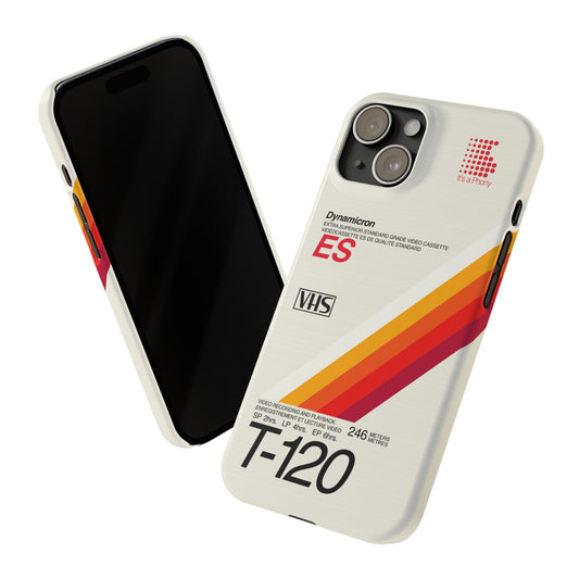 VHS Visions - retro Sony ES T-120 VHS tape inspired slim iPhone cases