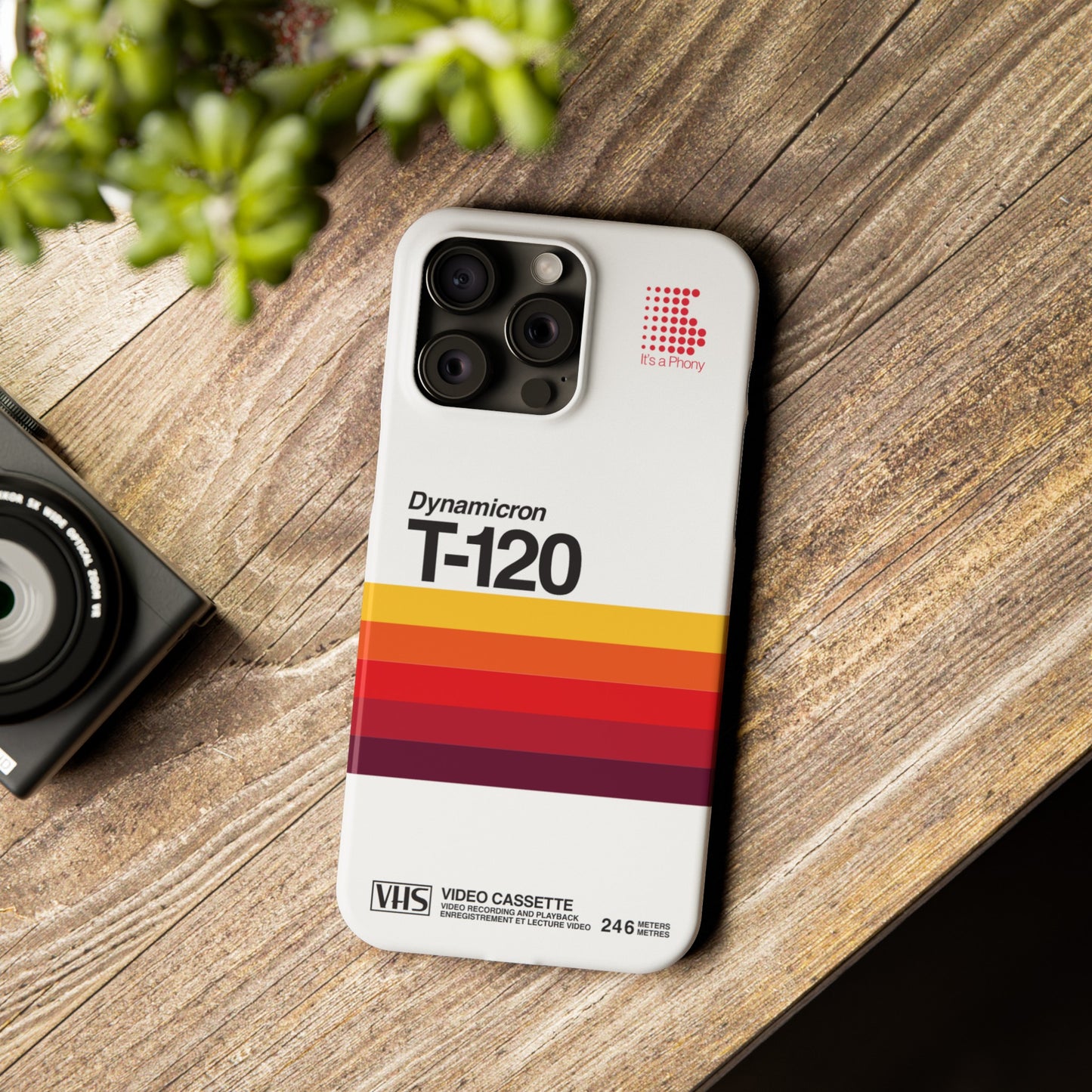 VHS Visions - retro Sony Dynamicron T120 VHS tape inspired slim iPhone cases