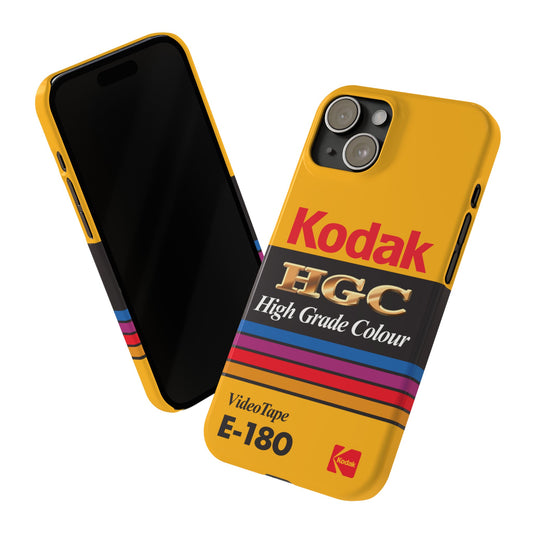 VHS Visions - retro Kodak HGC High Grade Colour E-180 VHS tape inspired slim iPhone cases