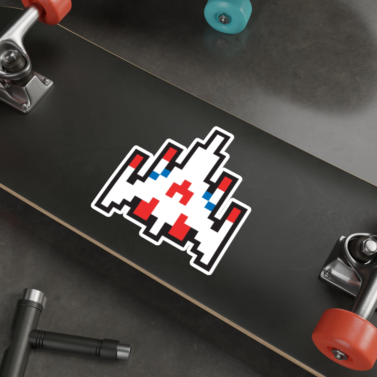 8-bit Legends: Galaga fighter die-cut stickers