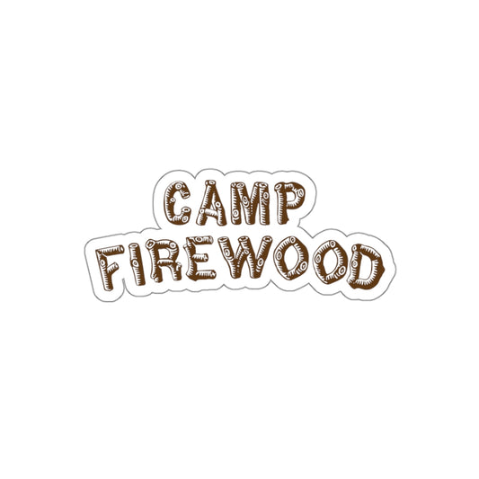 Wet Hot American Summer movie inspired Camp Firewood summer camp vinyl die cut stickers