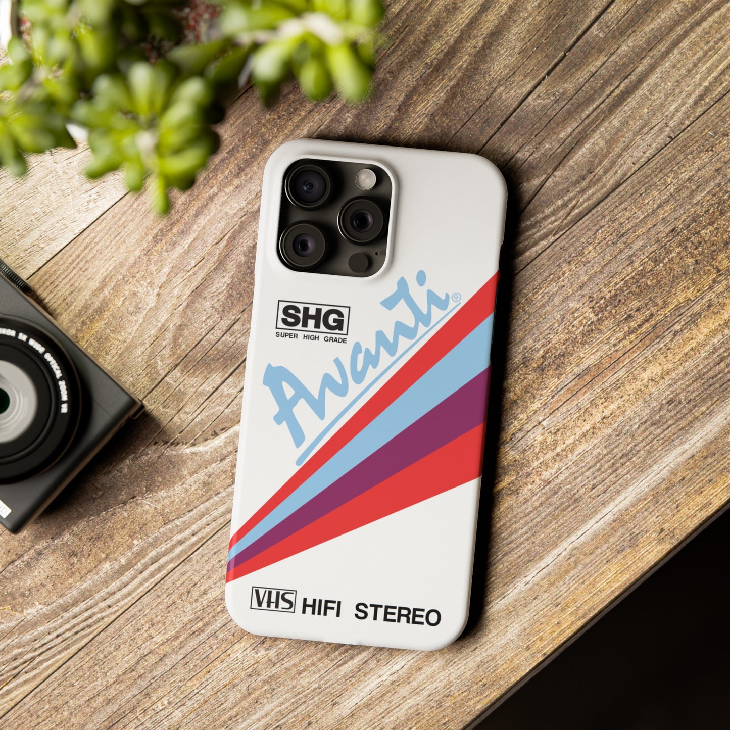VHS Visions - retro Avanti SHG VHS tape inspired slim iPhone cases