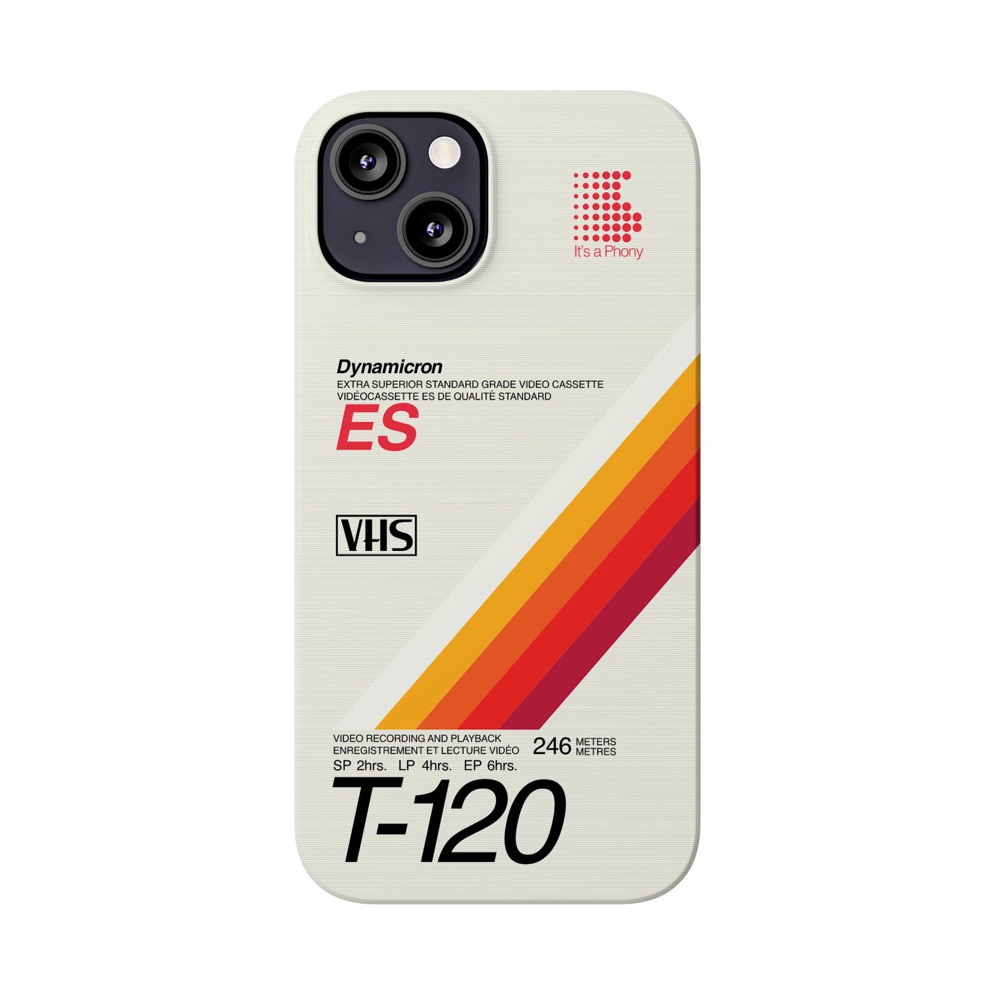 VHS Visions - retro Sony ES T-120 VHS tape inspired slim iPhone cases