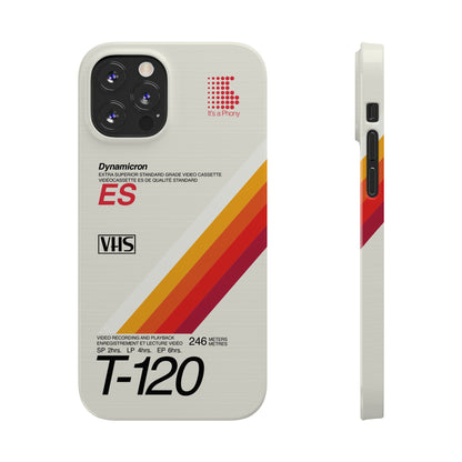 VHS Visions - retro Sony ES T-120 VHS tape inspired slim iPhone cases