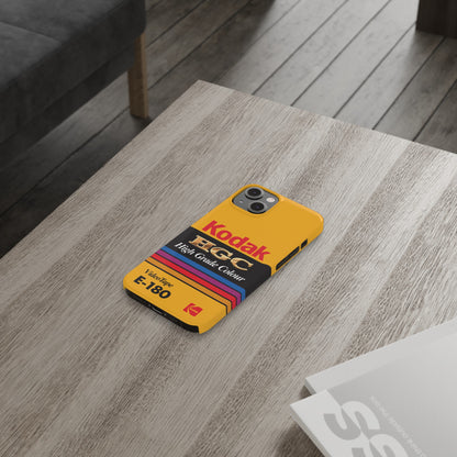VHS Visions - retro Kodak HGC High Grade Colour E-180 VHS tape inspired slim iPhone cases