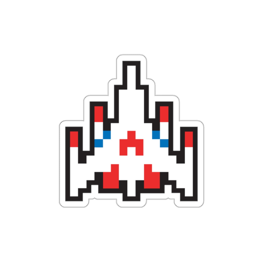 8-bit Legends: Galaga fighter die-cut stickers - Rerun Designs