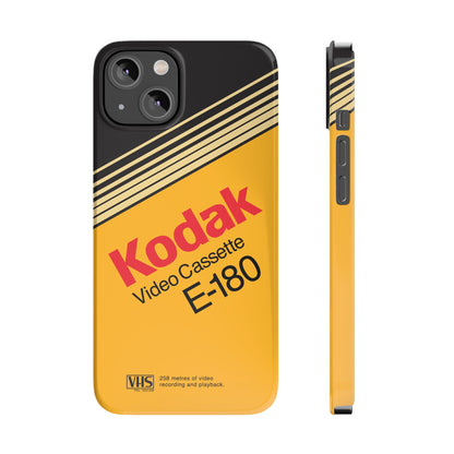 VHS Visions - retro Kodak E180 VHS tape inspired slim iPhone cases