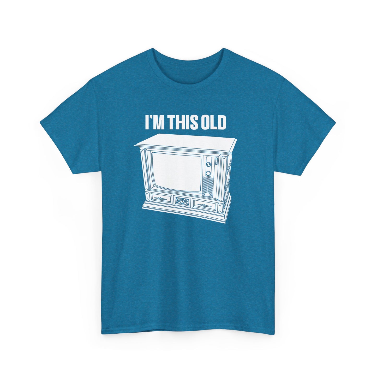 I'm this old -retro wood cabinet TV unisex tshirt