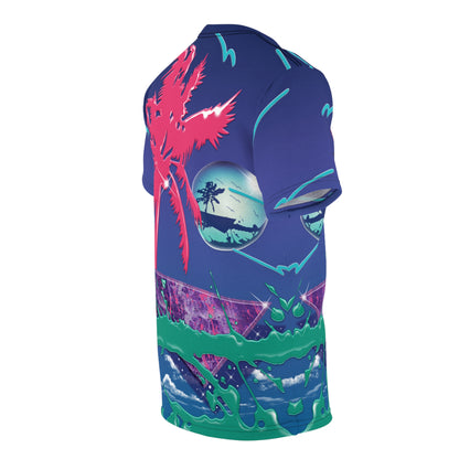 Pink Palm - Trapper Keeper inspired unisex cut & sew all over print tee