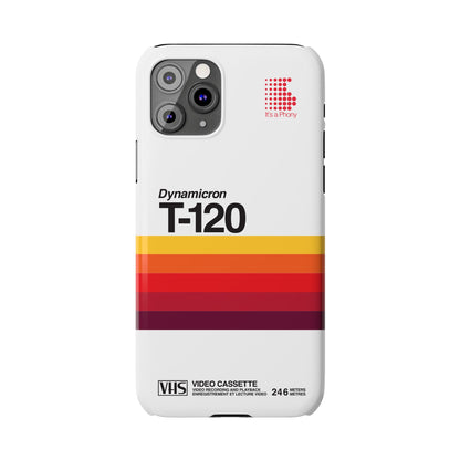 VHS Visions - retro Sony Dynamicron T120 VHS tape inspired slim iPhone cases