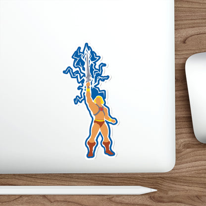 He-Man silhouette vinyl die-cut sticker