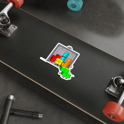 NES Tetris inspired "You Don't Fit In" die-cut stickers - Rerun Designs