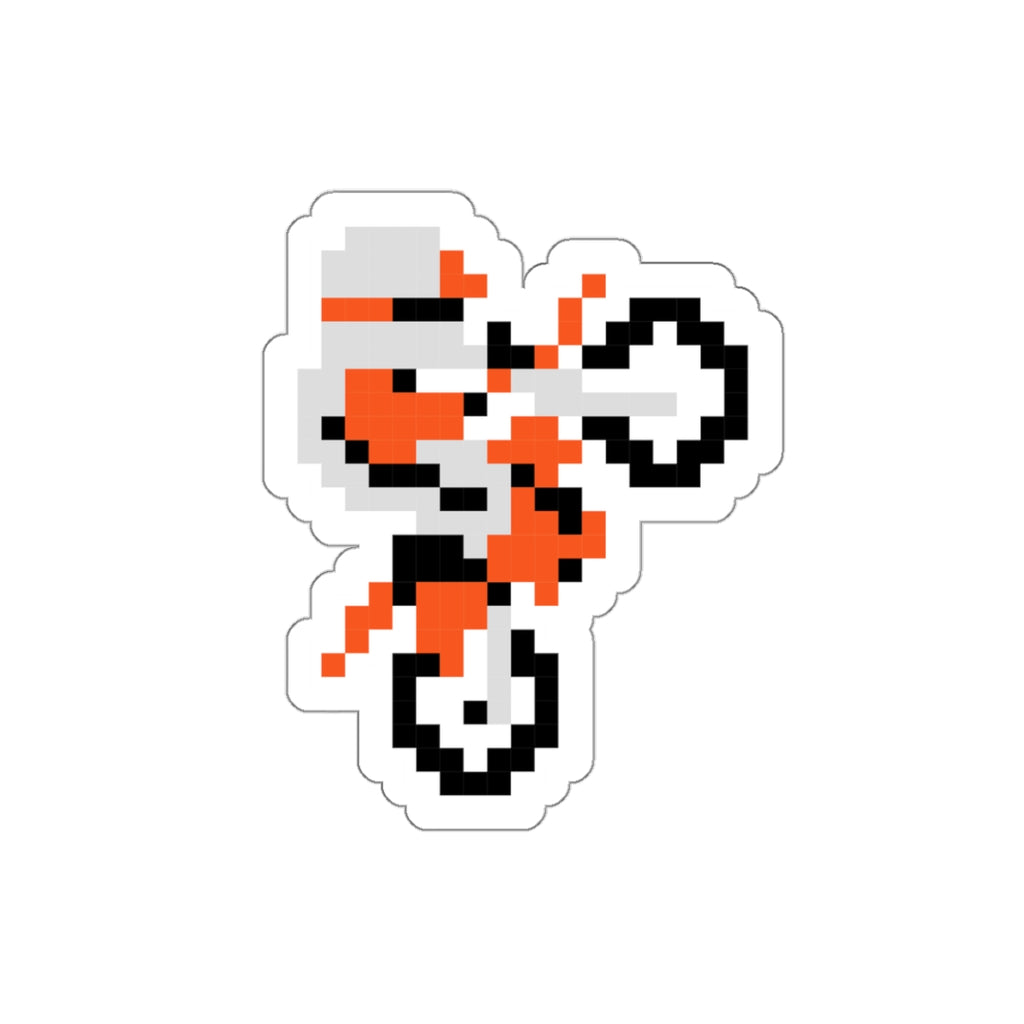 8-bit Legends: Excitebike die-cut stickers