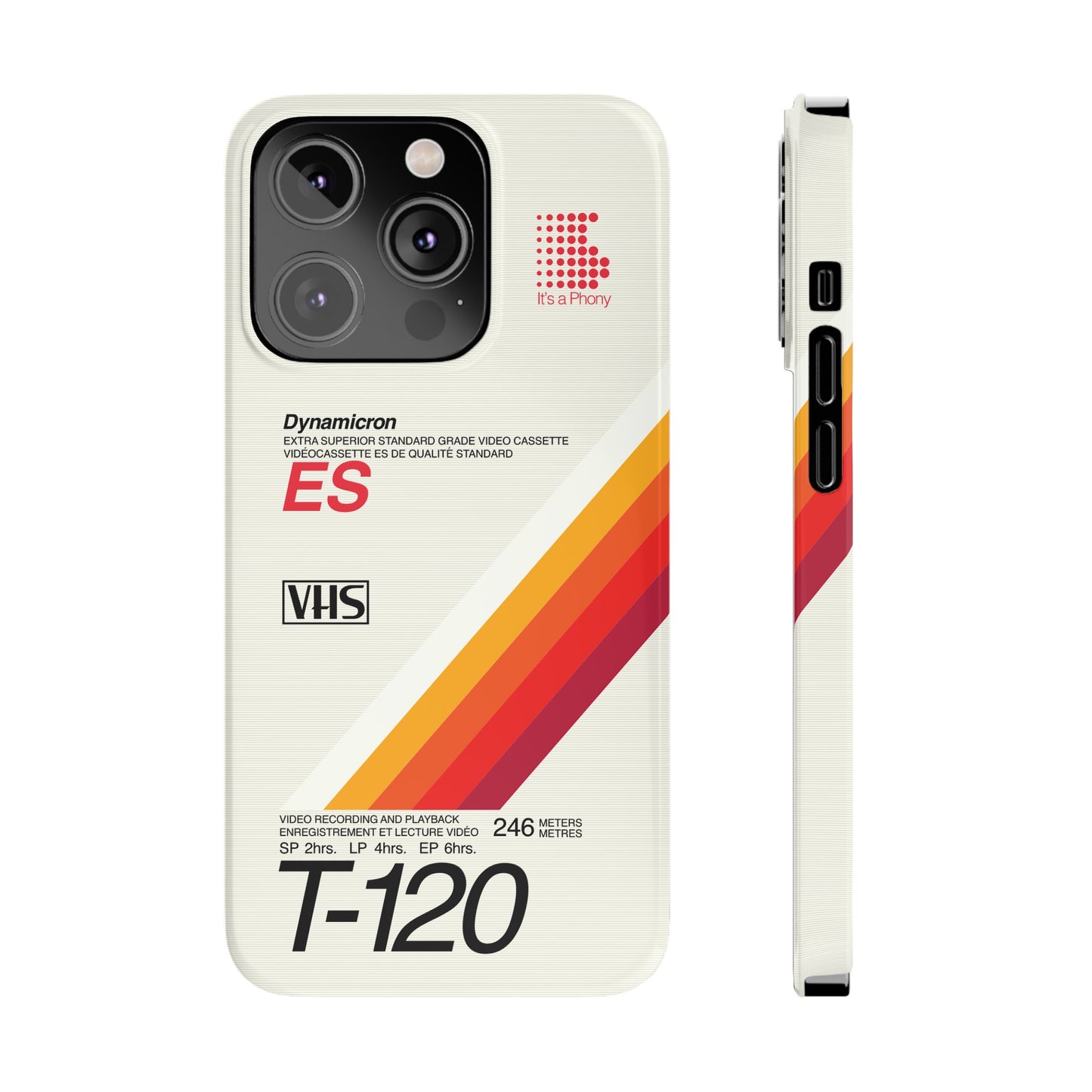 VHS Visions - retro Sony ES T-120 VHS tape inspired slim iPhone cases