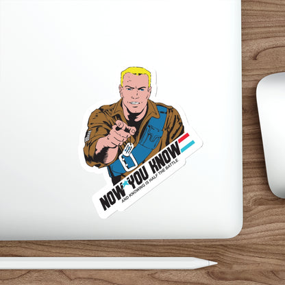 GI Joe Duke "Now You Know" die-cut stickers