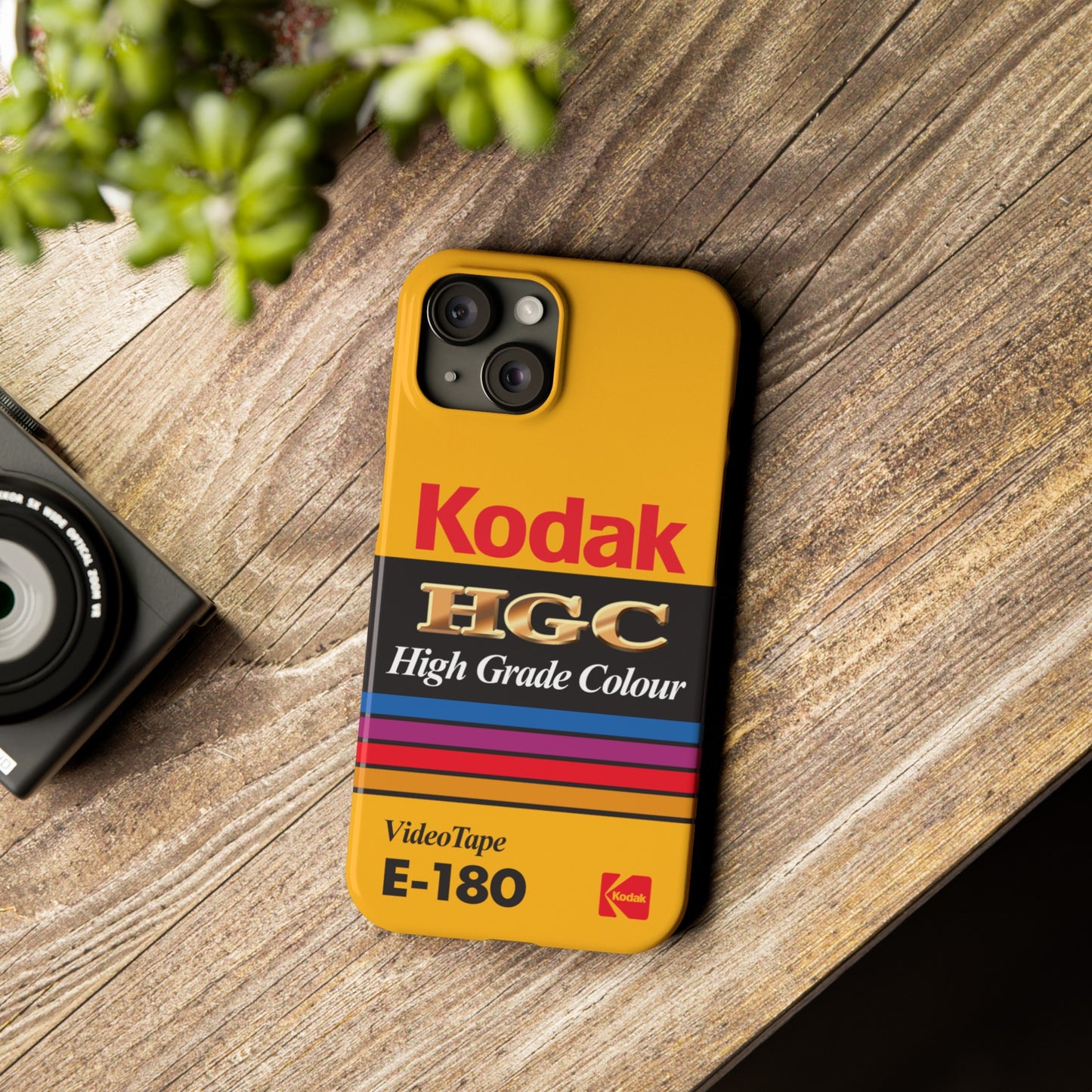 VHS Visions - retro Kodak HGC High Grade Colour E-180 VHS tape inspired slim iPhone cases