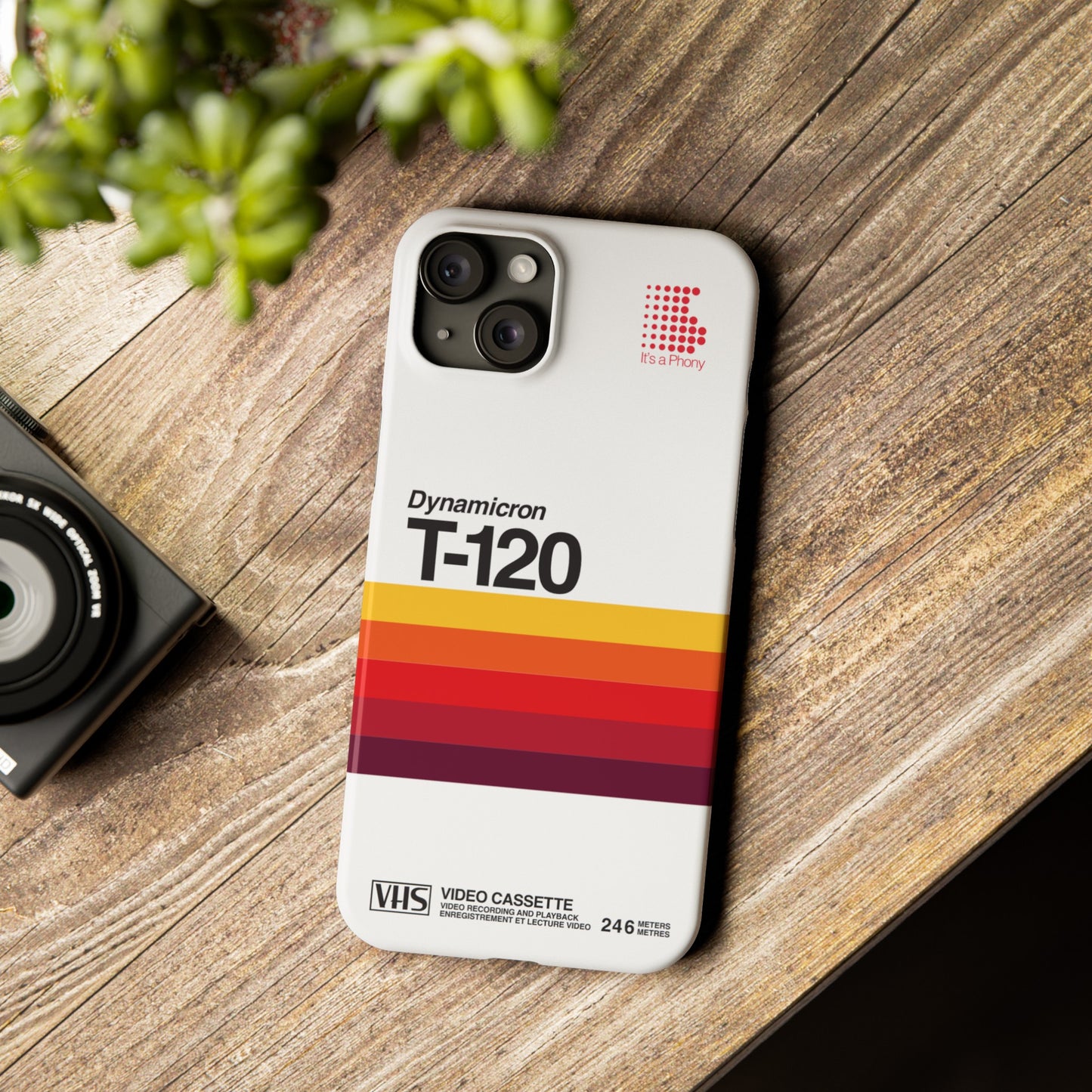 VHS Visions - retro Sony Dynamicron T120 VHS tape inspired slim iPhone cases