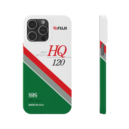 VHS Visions - retro Fuji HQ 120 VHS tape inspired slim iPhone cases
