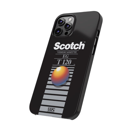 VHS Visions - retro Scotch EG T120 VHS tape inspired slim iPhone cases