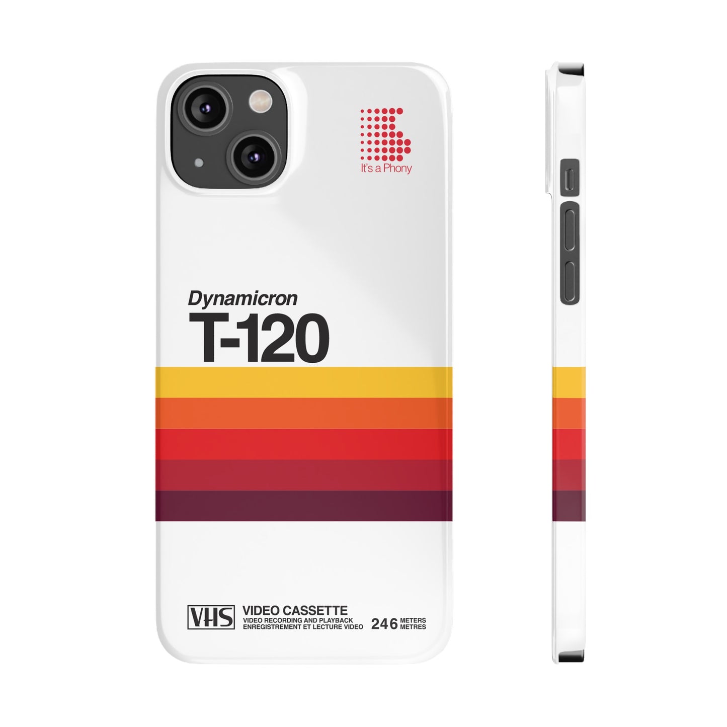 VHS Visions - retro Sony Dynamicron T120 VHS tape inspired slim iPhone cases
