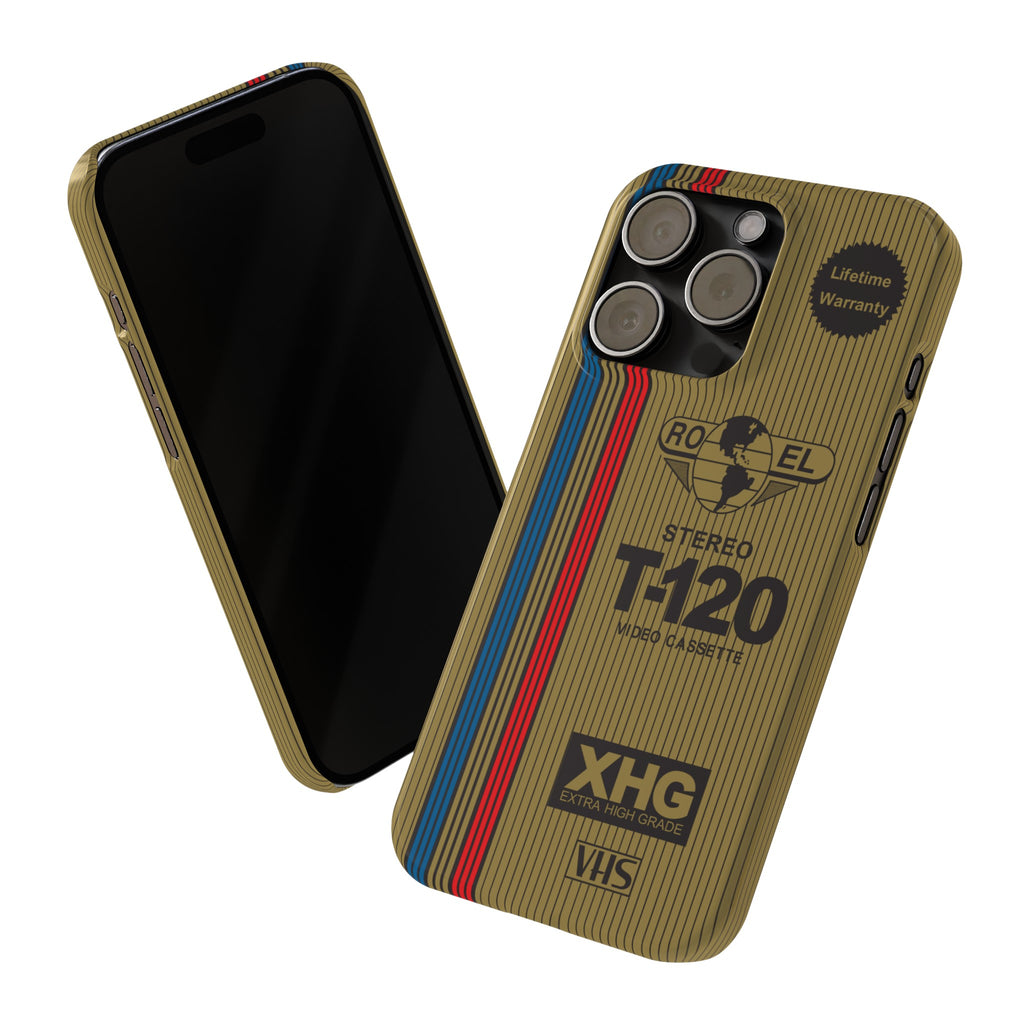 VHS Visions - retro RO EL stereo T-120 VHS tape inspired slim iPhone cases