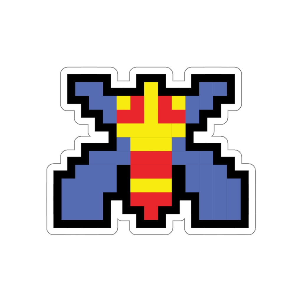 8-bit Legends: Galaga Bee die-cut stickers - Rerun Designs