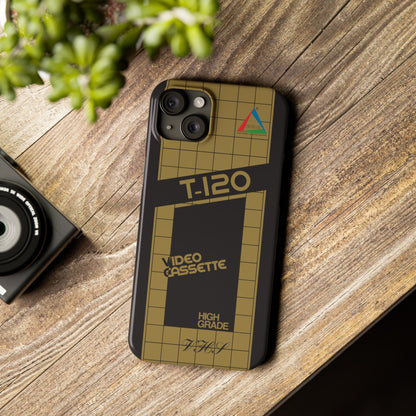 VHS Visions - retro ESC T-120 VHS tape inspired slim iPhone cases