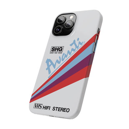 VHS Visions - retro Avanti SHG VHS tape inspired slim iPhone cases