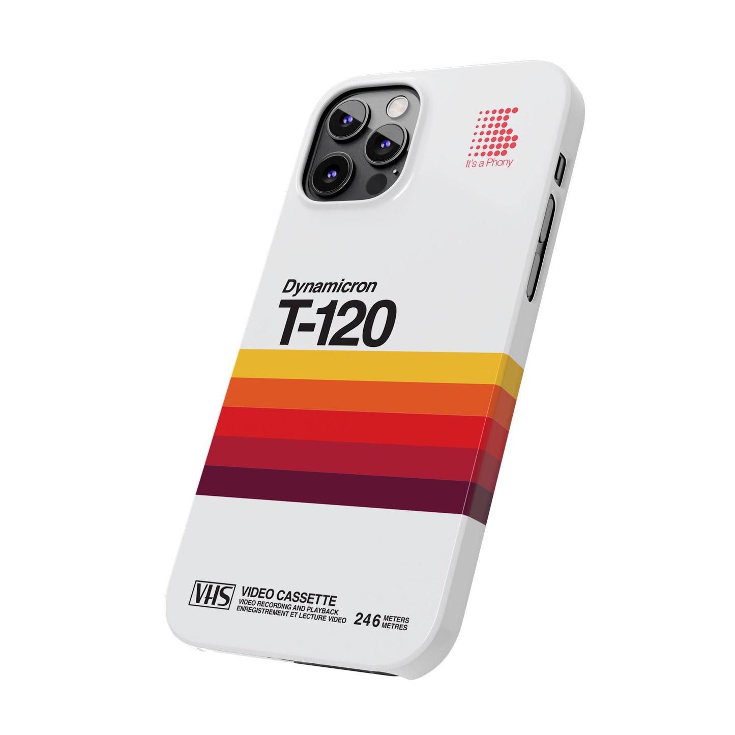 VHS Visions - retro Sony Dynamicron T120 VHS tape inspired slim iPhone cases