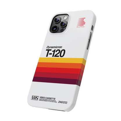 VHS Visions - retro Sony Dynamicron T120 VHS tape inspired slim iPhone cases