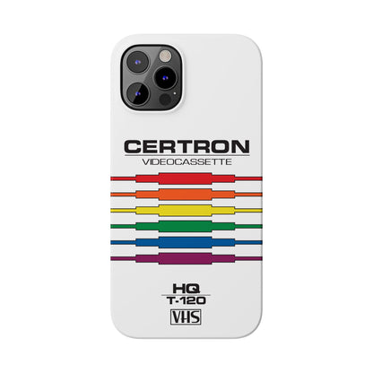 VHS Visions - retro Certron HQ T-120 VHS tape inspired slim iPhone cases