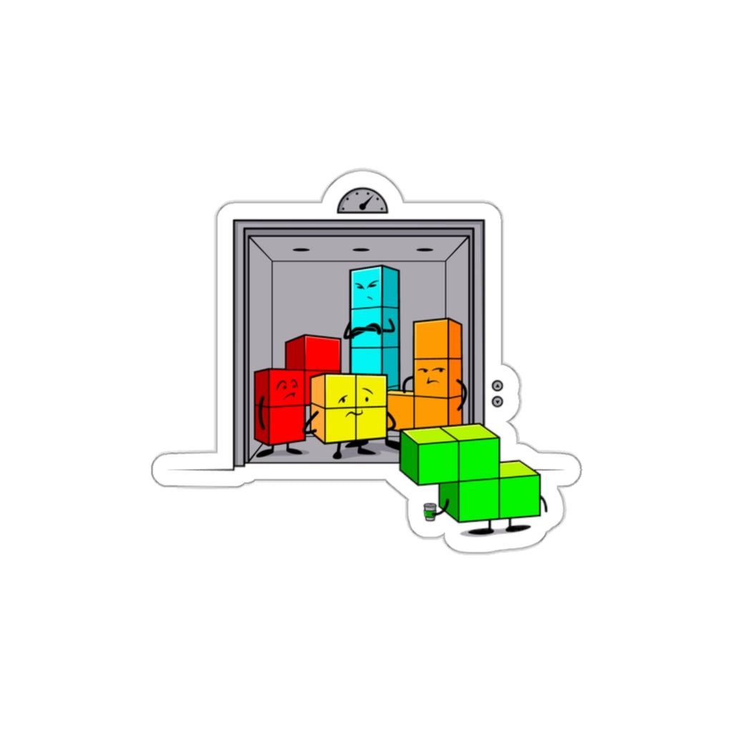 NES Tetris inspired "You Don't Fit In" die-cut stickers - Rerun Designs