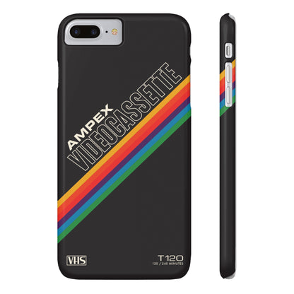 VHS Visions - retro AMPEX T-120 VHS tape inspired slim iPhone cases