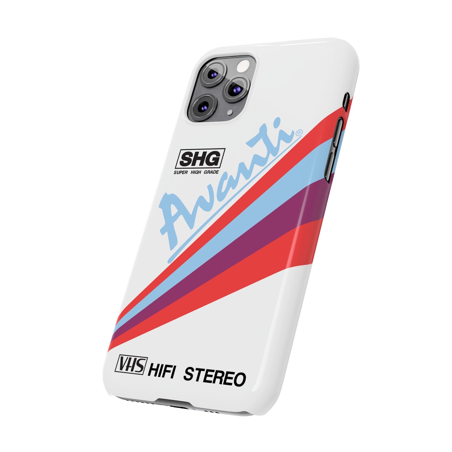 VHS Visions - retro Avanti SHG VHS tape inspired slim iPhone cases