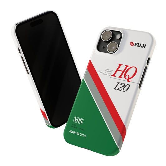 VHS Visions - retro Fuji HQ 120 VHS tape inspired slim iPhone cases