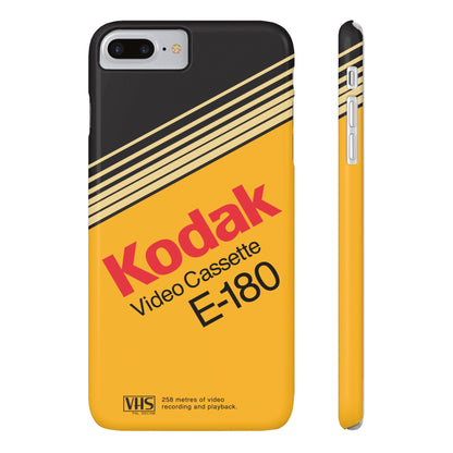 VHS Visions - retro Kodak E180 VHS tape inspired slim iPhone cases