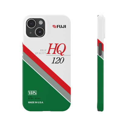 VHS Visions - retro Fuji HQ 120 VHS tape inspired slim iPhone cases