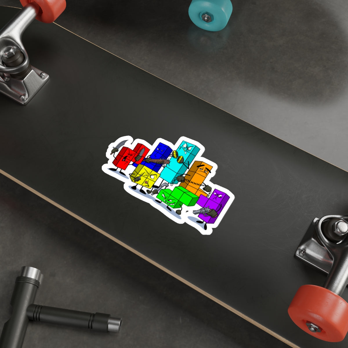 NES Tetris-inspired "Original Video Game Gangsters" vinyl die-cut stickers