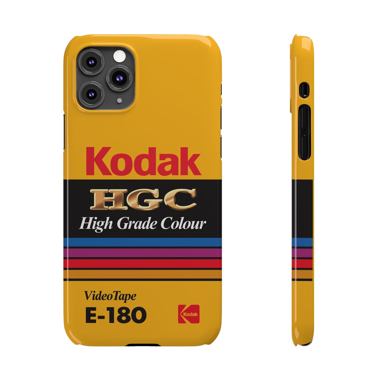 VHS Visions - retro Kodak HGC High Grade Colour E-180 VHS tape inspired slim iPhone cases