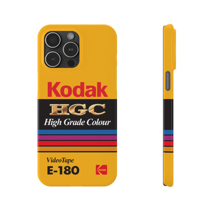VHS Visions - retro Kodak HGC High Grade Colour E-180 VHS tape inspired slim iPhone cases