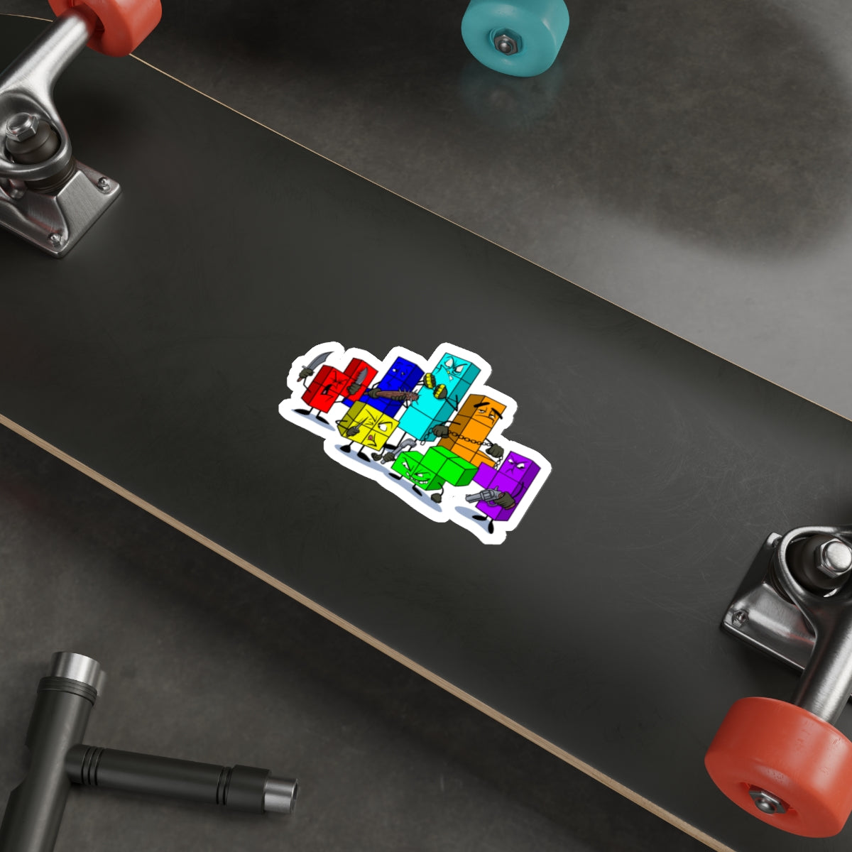 NES Tetris-inspired "Original Video Game Gangsters" vinyl die-cut stickers