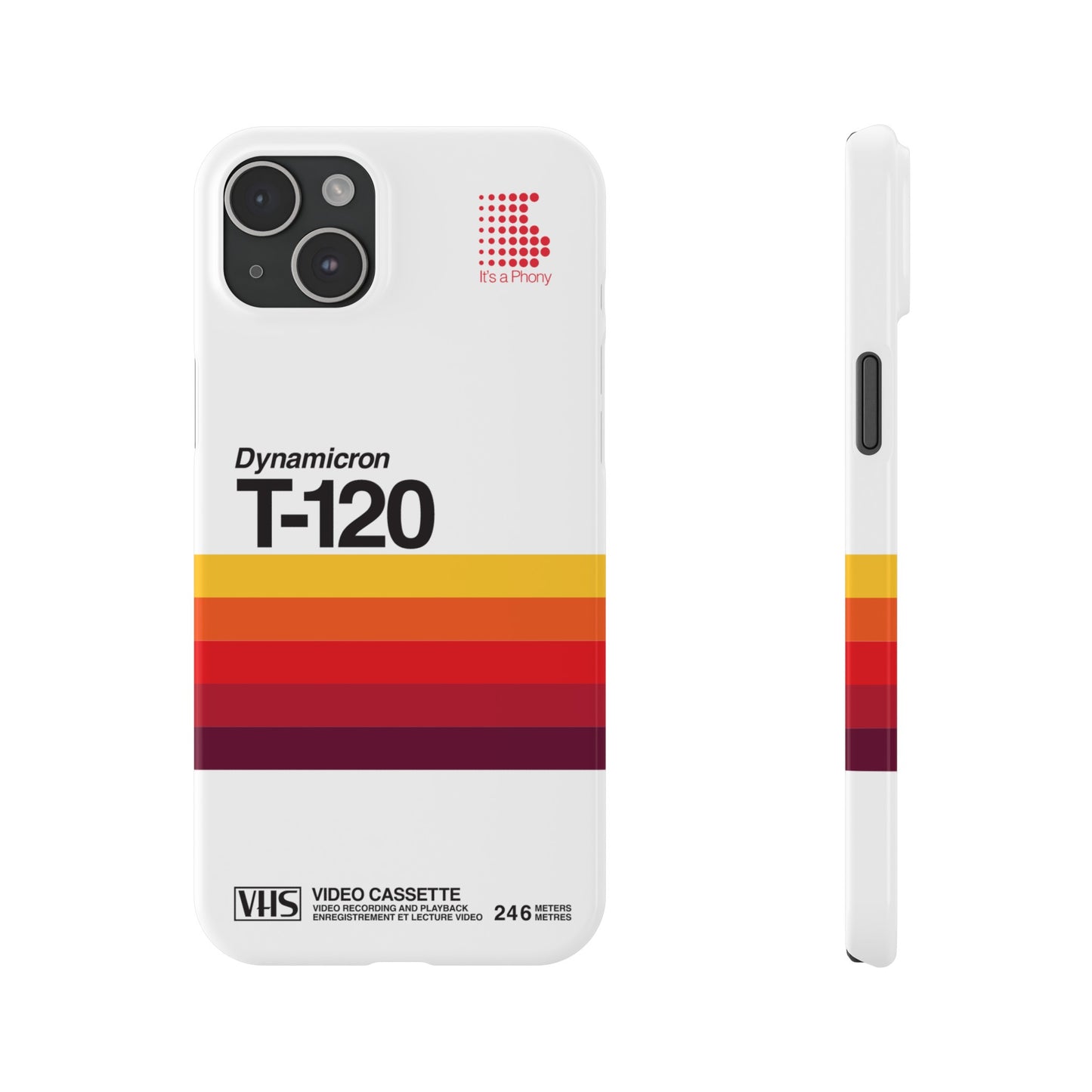 VHS Visions - retro Sony Dynamicron T120 VHS tape inspired slim iPhone cases