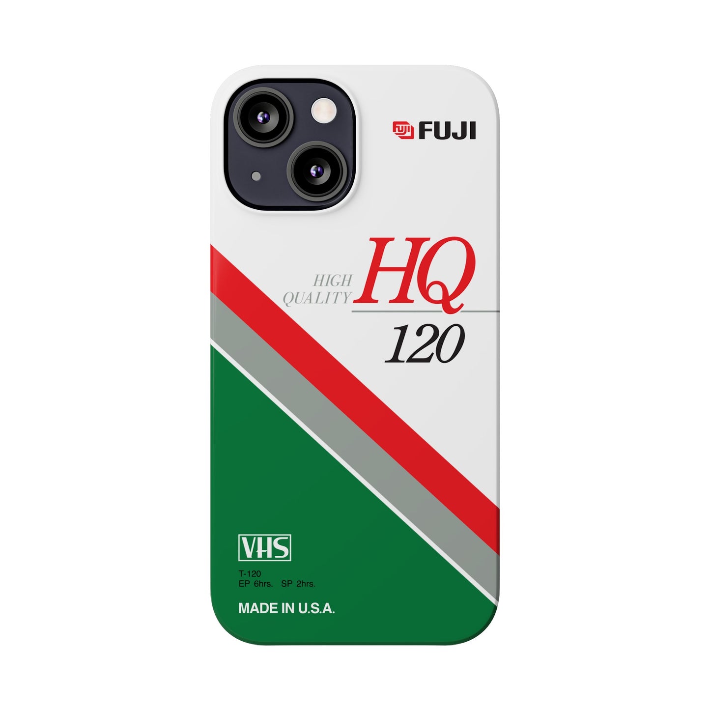 VHS Visions - retro Fuji HQ 120 VHS tape inspired slim iPhone cases