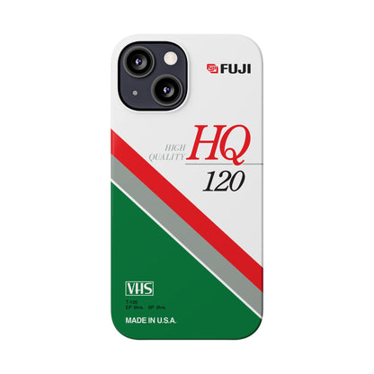 VHS Visions - retro Fuji HQ 120 VHS tape inspired slim iPhone cases