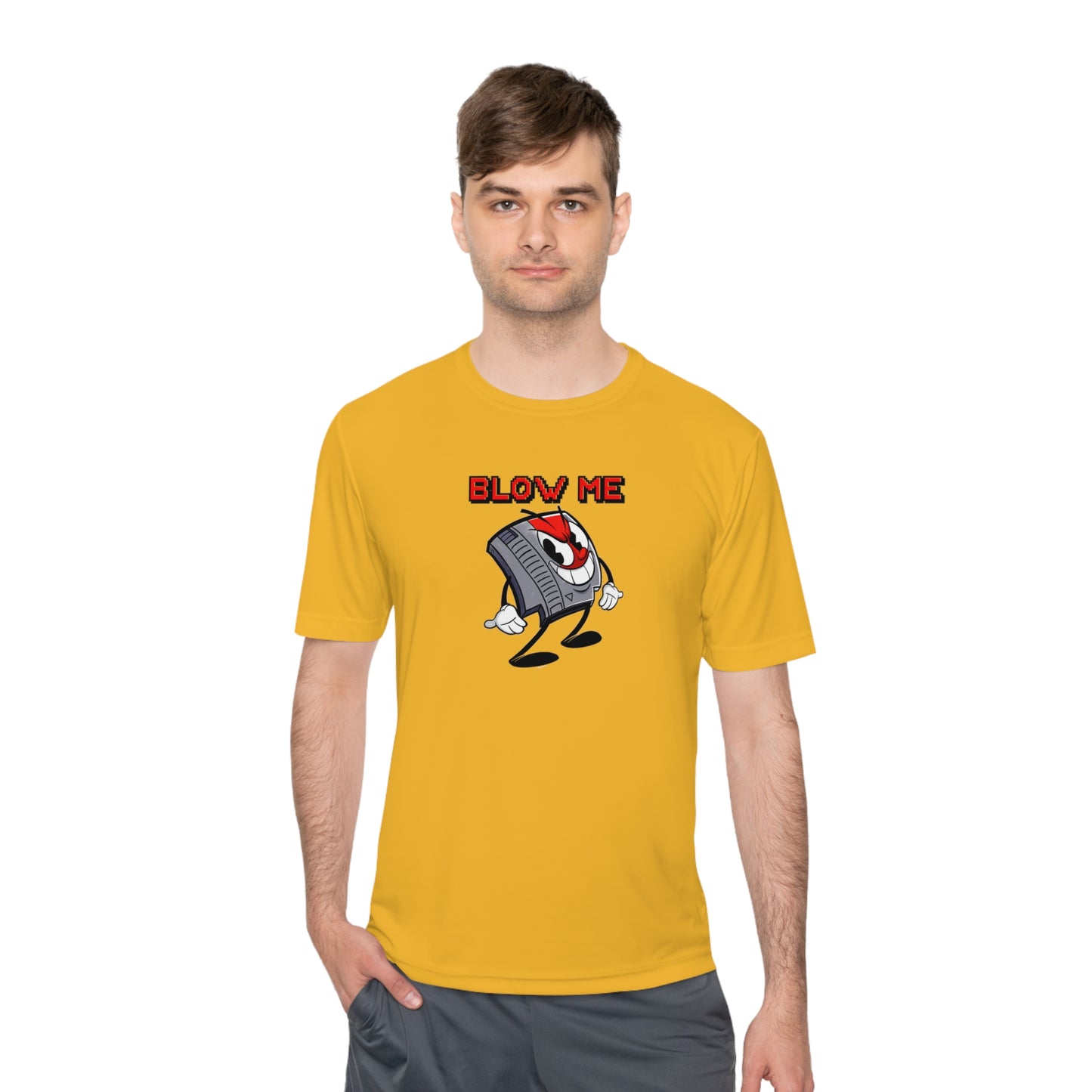 "Blow Me" classic NES video game cartridge inspired retro mascot t-shirt