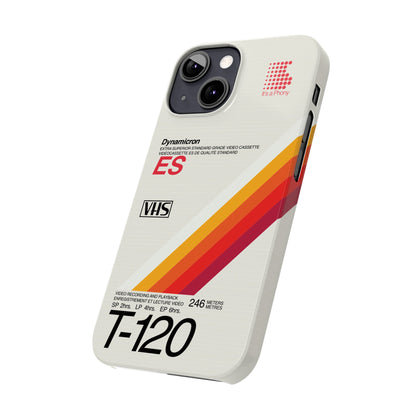 VHS Visions - retro Sony ES T-120 VHS tape inspired slim iPhone cases