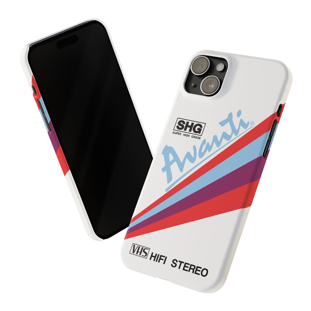 VHS Visions - retro Avanti SHG VHS tape inspired slim iPhone cases