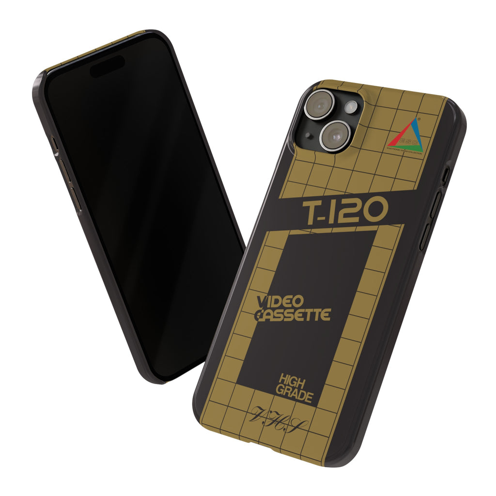 VHS Visions - retro ESC T-120 VHS tape inspired slim iPhone cases