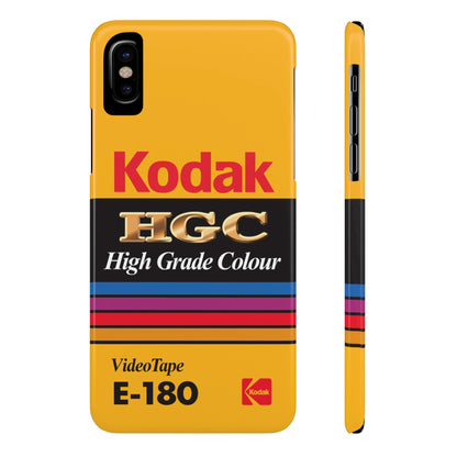 VHS Visions - retro Kodak HGC High Grade Colour E-180 VHS tape inspired slim iPhone cases