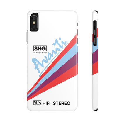 VHS Visions - retro Avanti SHG VHS tape inspired slim iPhone cases